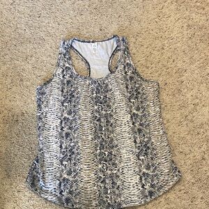 Balance Collection Black and White Patterned Tank Top